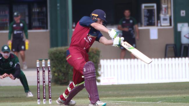 Premier cricket first grade action between South Brisbane and UQ. 17 September, 2023.