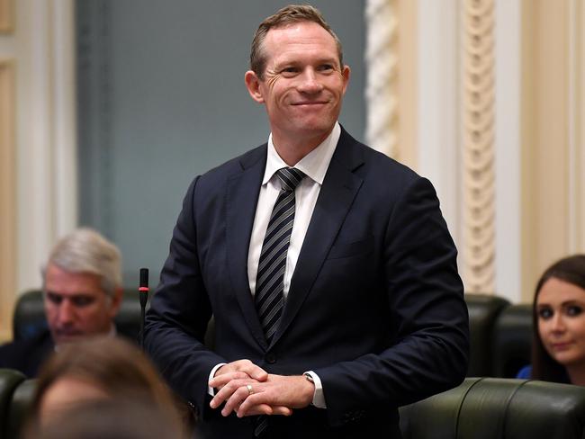 Queensland Public Works Minister Mick de Brenni speaks during Question Time at Parliament House in Brisbane. Picture: NCA NewsWire / Dan Peled