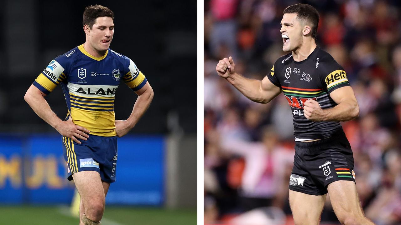 Parramatta's Mitchell Moses and Penrith's Nathan Cleary.