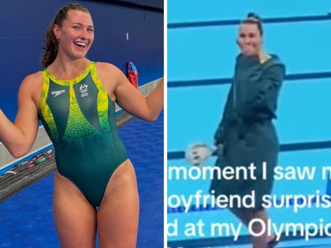 Olympian shocked to see familiar face in the stands