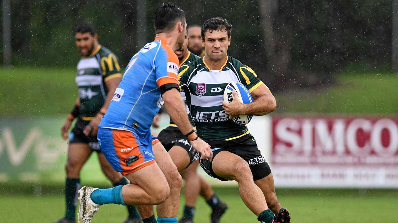 MASSIVE MOVE: Ipswich Jet Rory Humphreys made a decisive run in last weekend's historic victory over the PNG Hunters. Picture: Rob Williams