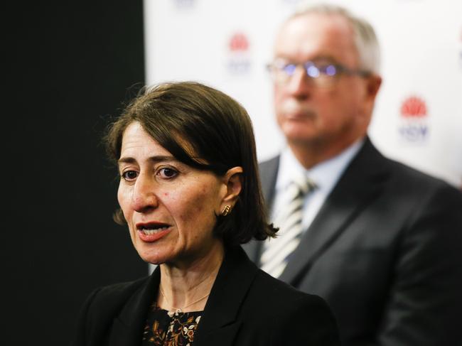 NSW Premier Gladys Berejiklian and Health Minister Brad Hazard. Picture: NCA NewsWire / Dylan Robinson