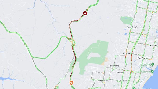 Traffic was banked up for kilometres by 12:40pm, with conditions only expected to worsen. Picture: Live Traffic NSW