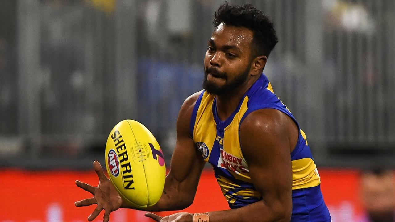 Willie Rioli of the Eagles has finally faced an AFL anti-doping tribunal. Picture: Daniel Carson