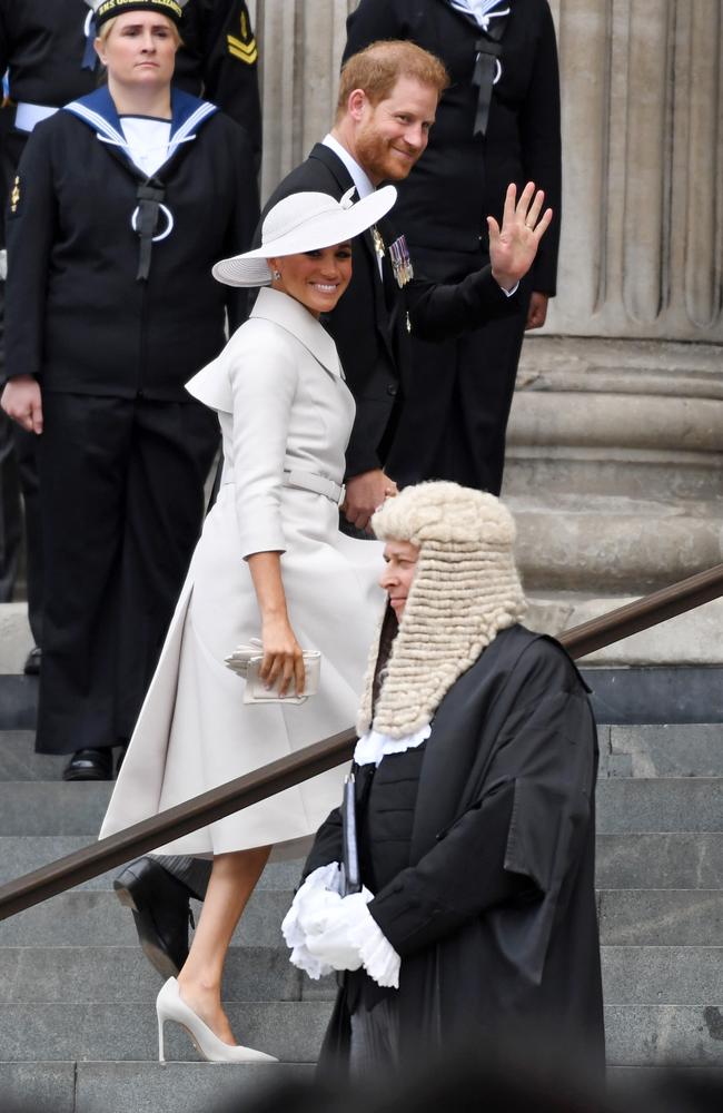 The couple were booed and cheered when they arrived. Picture: Chris J Ratcliffe/Getty Images