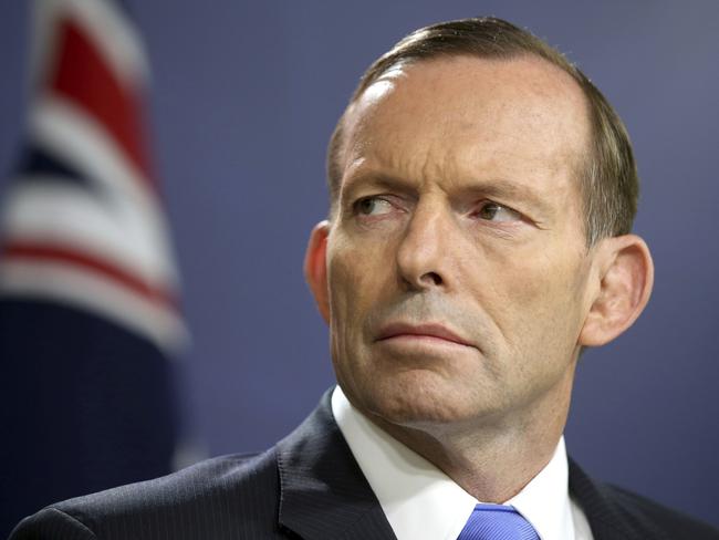 Government ministers hit back at Mr Abbott yesterday to dismiss his calls for a dramatic shift in the government’s direction, with one declaring he was trying to ­“rewrite history”. Picture: AP/Rick Rycroft