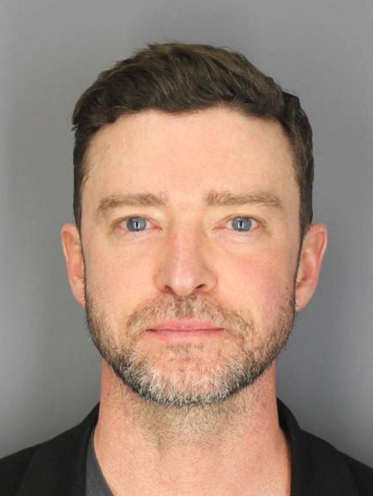 Justin Timberlake’s mugshot. (Photo by SAG HARBOR POLICE DEPARTMENT / AFP).