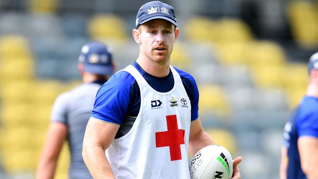 Michael Morgan helped the Cowboys prepare for their clash with Manly on Friday night. Picture: Alix Sweeney