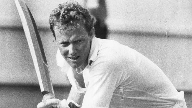 Former East Torrens representative and Australian captain Kim Hughes batting at the Adelaide Oval nets. Picture: File