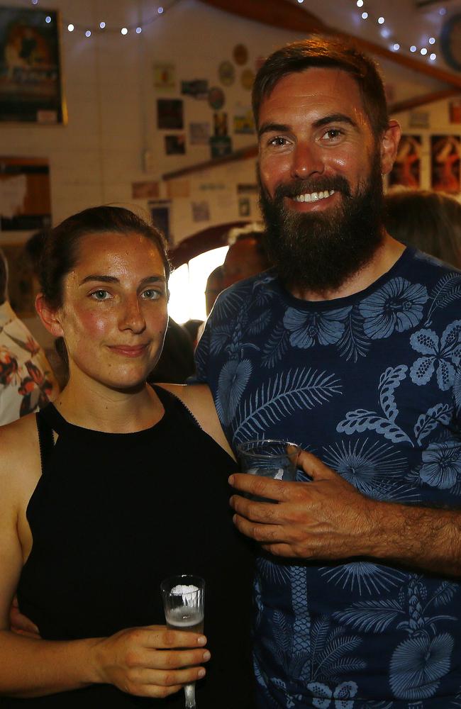 The Book launch of the The Chocolate Maker’s Wife by Karen Brooks at Captain Bligh’s Brewery. Bianca Peters and Khyle Ashcroft both of Hobart. PICTURE: MATT THOMPSON