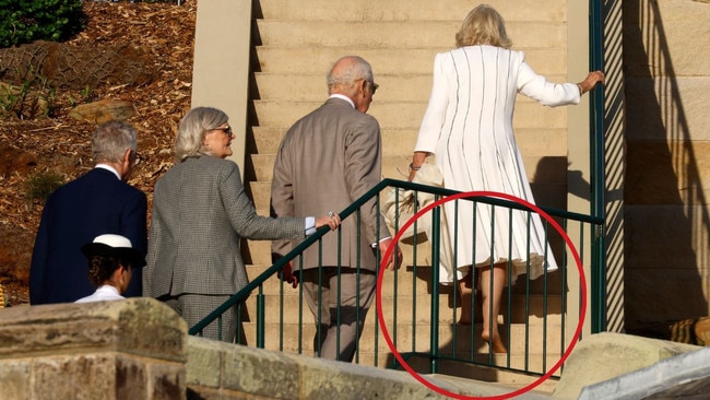 Camilla, we feel your pain: Queen goes barefoot