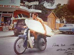 Bobby Aitken, pictured here on Hastings St in 1967, has ridden the wave of Noosa's surf culture.