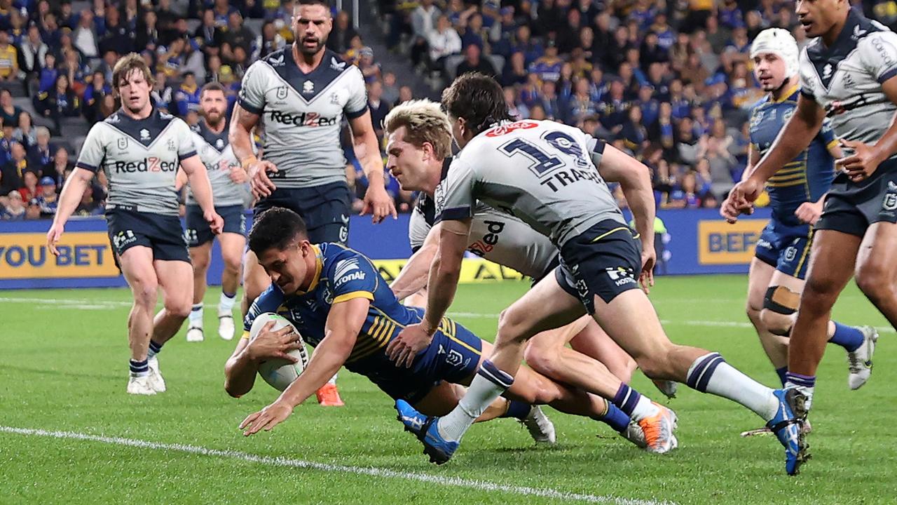 Dylan Brown scored the opening try for the Eels. Picture: Cameron Spencer/Getty Images