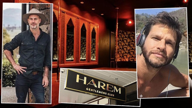 Josh Slapp, left, and Julian Tobias, right, had a falling out at Harem Gentleman's Club, main picture and centre.