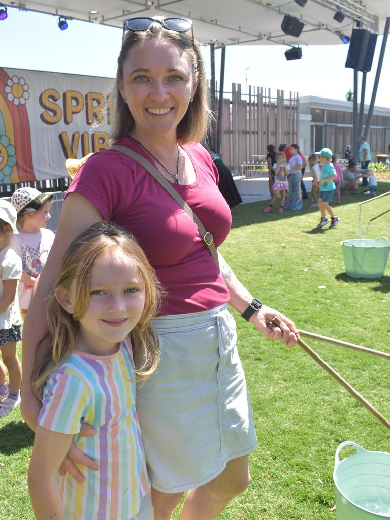 Matilda McDowell and Jaclyn McDowell at Spring Vibes at the Nicholas Street Precinct, Ipswich. Photos: Georgie Walker