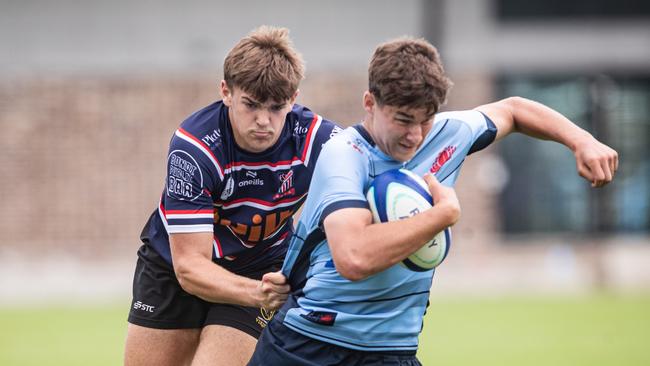 The NSW Waratahs U18 playing a contact trial training game against v Eastern Suburbs at Daceyville.