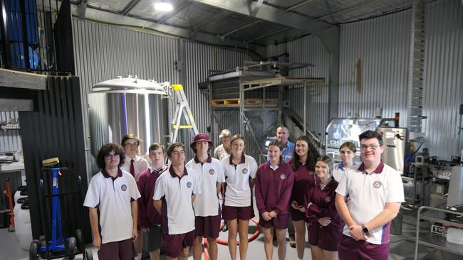 McAuley Catholic College students tour Sanctus Brewery as part of Business Studies case study.