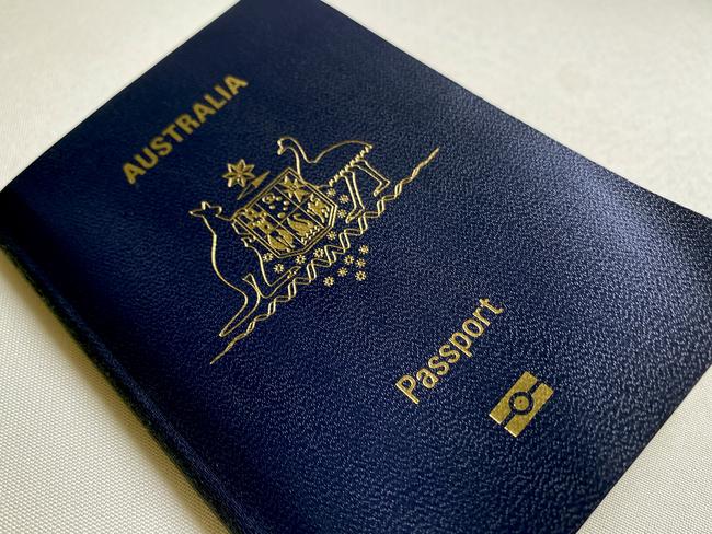 SYDNEY, AUSTRALIA - NewsWire Photos - 13 DECEMBER, 2023: Editorial generic image of an Australian passport. Picture: NCA NewsWire / Nicholas Eagar