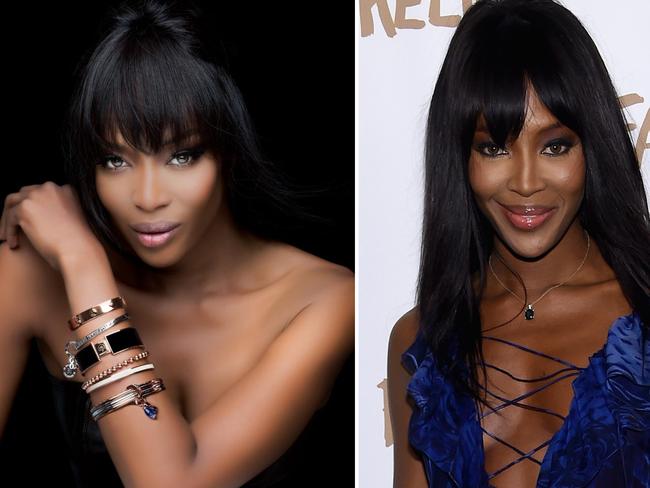 Naomi Campbell’s features have been given the airbrushing treatment.