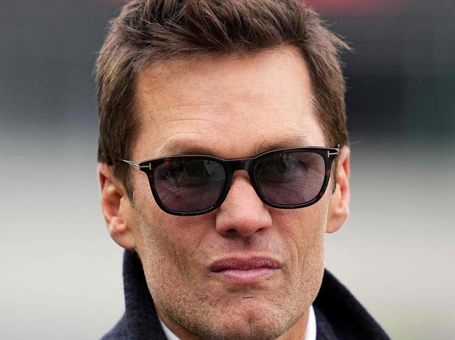 PHILADELPHIA, PENNSYLVANIA - JANUARY 26: Former player Tom Brady looks on prior to the NFC Championship Game between the Washington Commanders and the Philadelphia Eagles at Lincoln Financial Field on January 26, 2025 in Philadelphia, Pennsylvania.   Mitchell Leff/Getty Images/AFP (Photo by Mitchell Leff / GETTY IMAGES NORTH AMERICA / Getty Images via AFP)