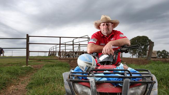 Troy Lindsay at his property in Wamuran is retiring as coach of the Redcliffe Dolphins. Pic: Josh Woning.