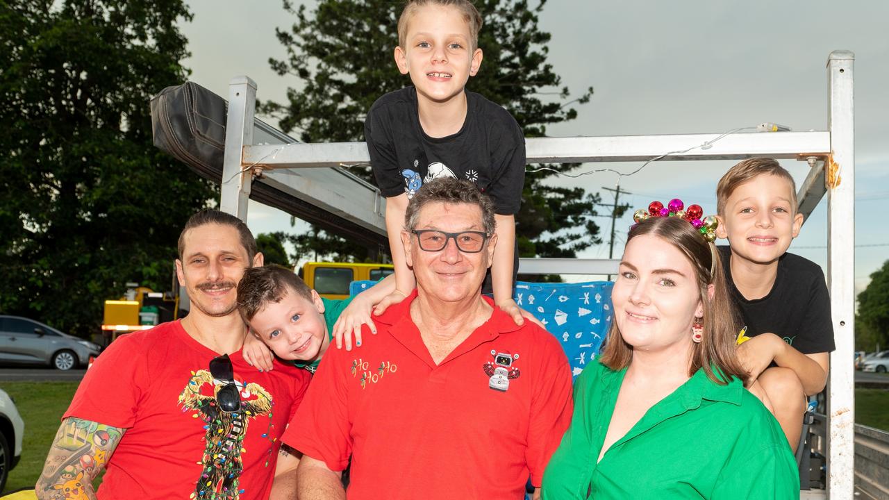 Carlo Scarpelli, Teo Scarpelli, Marco Scarpelli, Gio Scarpelli, Kirrilee Scarpelli, Ezio Scarpelli at Habana Carols Under the Stars 2023. Saturday 23 December 2023 Picture:Michaela Harlow