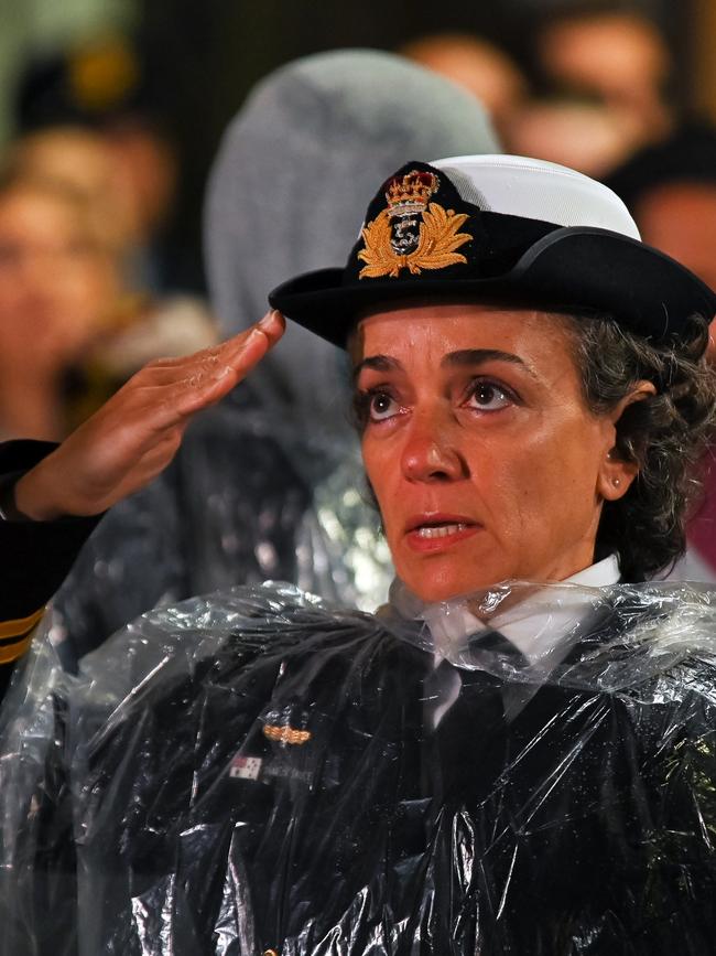 Members of the Australian Defence Force at the Anzac dawn service in Sydney. Picture: Steven Saphone- Pool/Getty Images