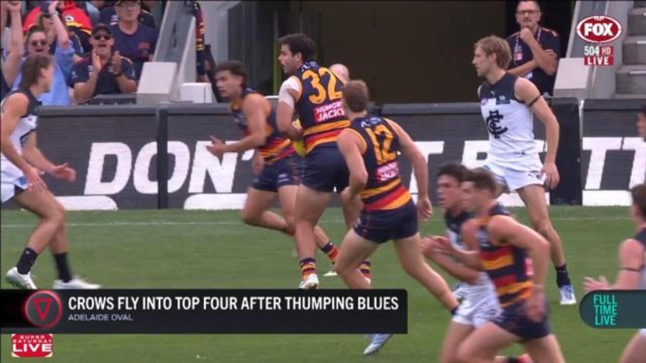 Crows crush Blues & soar into top four