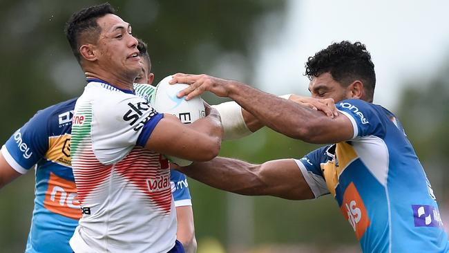 Roger Tuivasa-Sheck and the Warriors are staying on in Australia. Picture: Matt Roberts/Getty Images