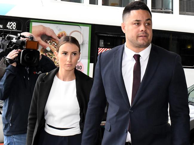 Jarryd Hayne and his wife Amellia Bonnici.