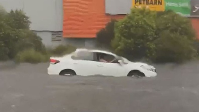 There was flash flooding in parts of Melbourne and Geelong. Picture: 9News