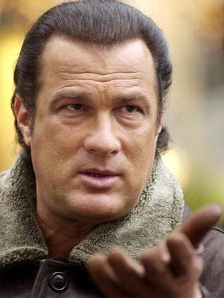 Steven Seagal showed Juliana Margulies his gun. Picture: Supplied