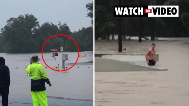 Man jumps in floodwater in North Richmond