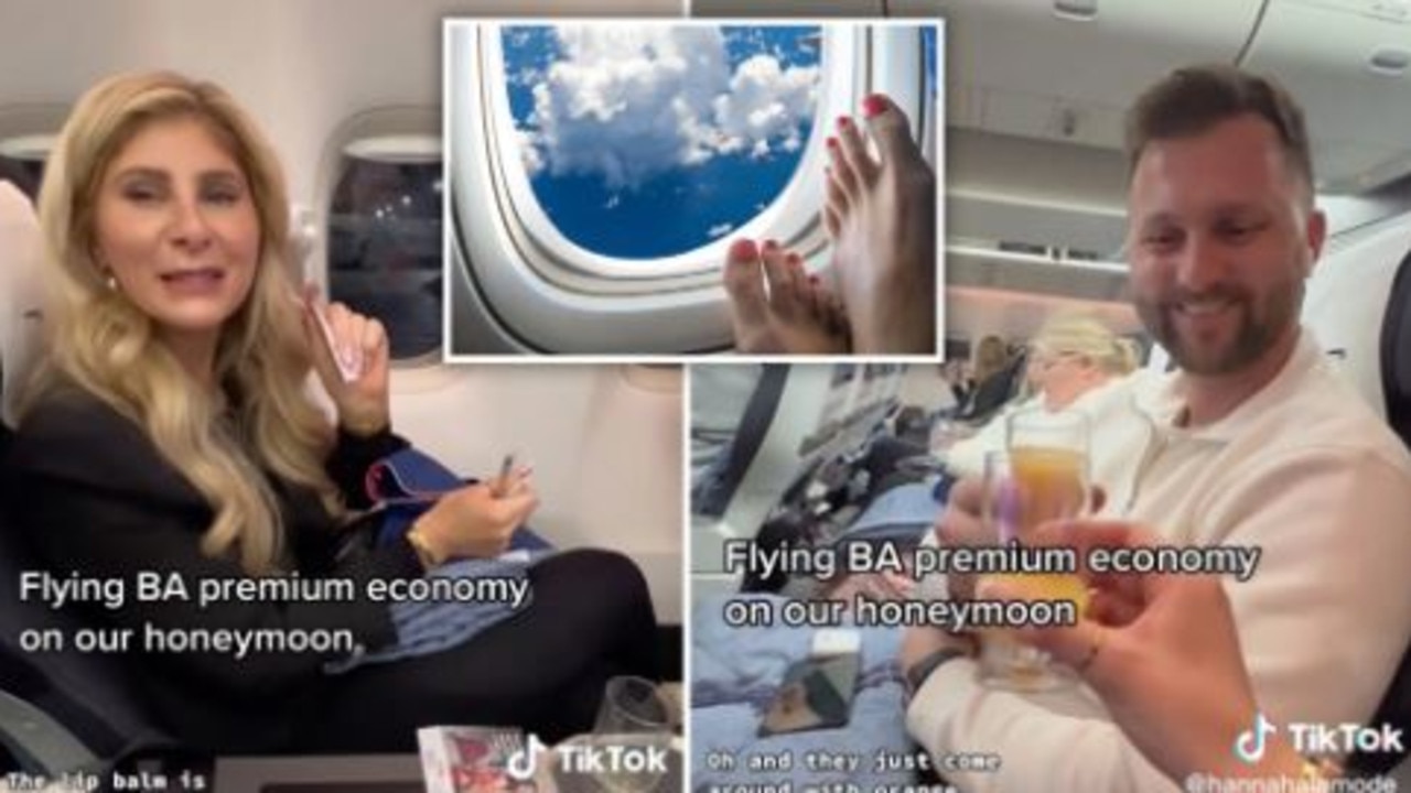 Hannah Charlotte Mol shared a clip of her honeymoon journey, which has landed over 269,000 views on TikTok. Picture: TikTok/hannahalamode