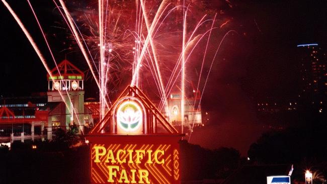 Fireworks at the centre in the 1990s.