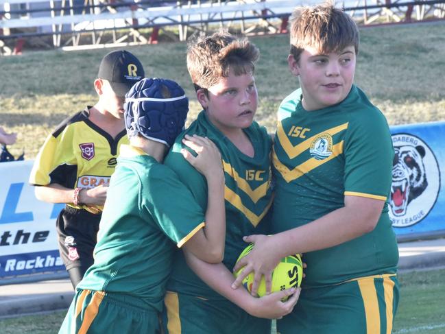 Rockhampton District Secondary Schools Rugby League grand finals, Year 7C, St Brendan’s College versus Heights College, Browne Park, September 7, 2022.