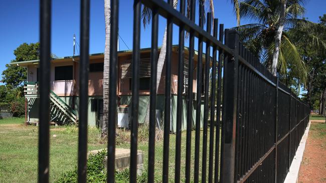 New, more secure fencing fencing was erected around the teaching staff accommodation in Aurukun in 2016. PICTURE: BRENDAN RADKE