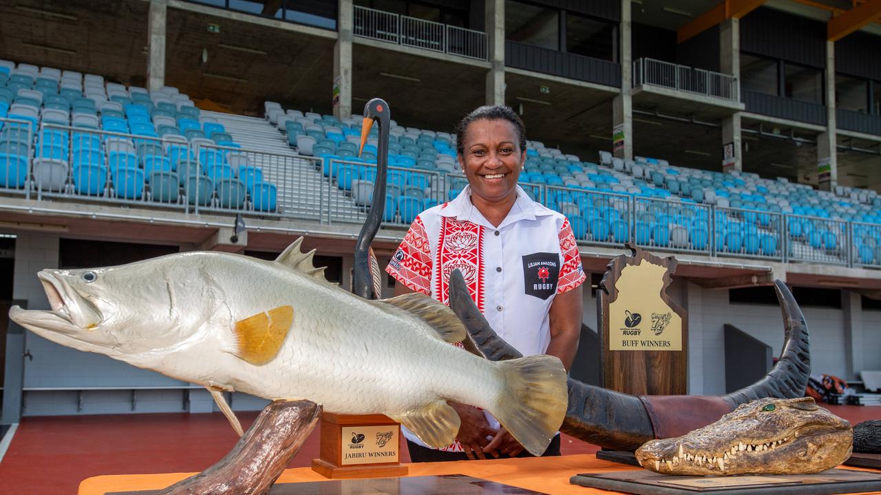 Naomi Roberts at the Hottest 7s Trophy's Press Conference at the NRL Stadium in Marrara, Darwin. Picture: Pema Tamang Pakhrin