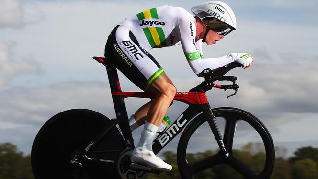 RICHMOND, VA - SEPTEMBER 23: Rohan Dennis of Australia in action during the Elite Men Time Trial on day five of the UCI Road World Championships on September 23, 2015 in Richmond, Virginia. (Photo by Bryn Lennon/Getty Images)