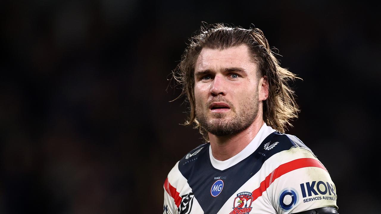 SYDNEY, AUSTRALIA - MAY 07: Angus Crichton of the Roosters looks on during the round nine NRL match between the Parramatta Eels and the Sydney Roosters at Bankwest Stadium on May 07, 2021, in Sydney, Australia. (Photo by Cameron Spencer/Getty Images)