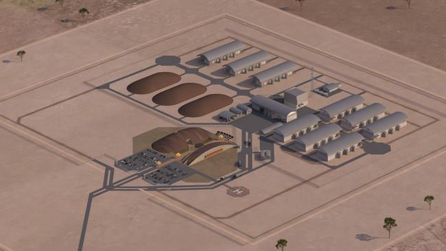 An artist's impression of the radioactive waste site at Napandee, near Kimba. Picture: Supplied