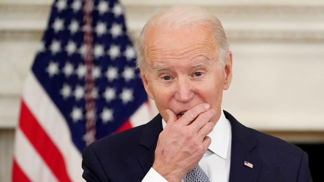 A year ago Joe Biden had the political capital of a newly elected president with an approval rating that approached 60 per cent. Picture: AFP