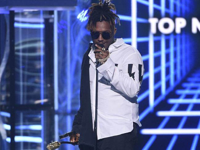 Juice WRLD accepts the award for top new artist at the Billboard Music Awards. Picture: Getty