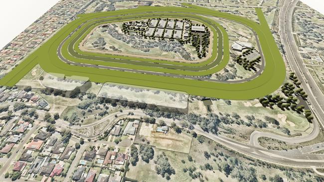 The new Penrith racetrack proposal. Picture: Supplied