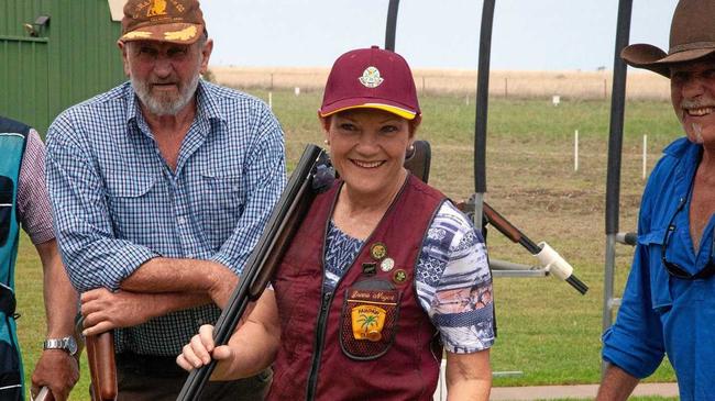 STRAIGHT SHOOTER: Senator Pauline Hanson attended a clay target charity event in Roma, where she spoke to locals about their troubles caused by the drought. Picture: Pauline Hanson