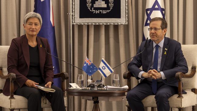 Senator Wong with Israeli President Isaac Herzog. Picture: DFAT