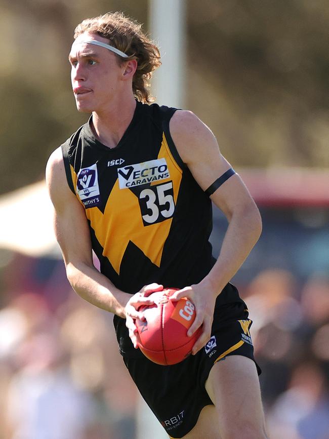 Sam Clohesy was drafted after starring for Werribee last season. Picture: Kelly Defina/AFL Photos/via Getty Images