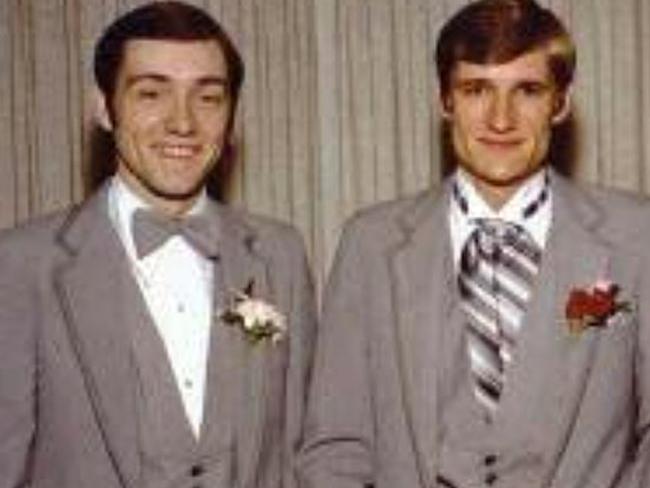 Kevin Spacey (l) with his brother Randy Fowler. Picture: Facebook