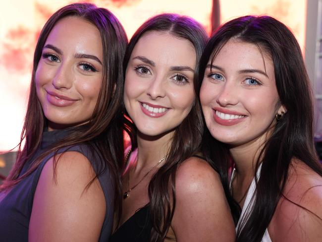 Makhaya Haugaard, Millie Ridley and Micaela Radic at Skin Deep Easter Sunday 2024 at Nineteen at The Star for Gold Coast at Large. Picture, Portia Large.