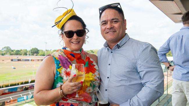 Nerissa Calkin and Marc Calkin at the 2024 Darwin Cup. Picture: Pema Tamang Pakhrin